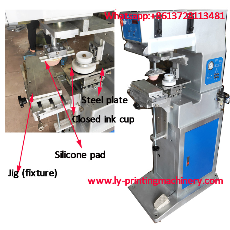 Closed ink cup 1 color pad printing  machine LY-MP1-100C
