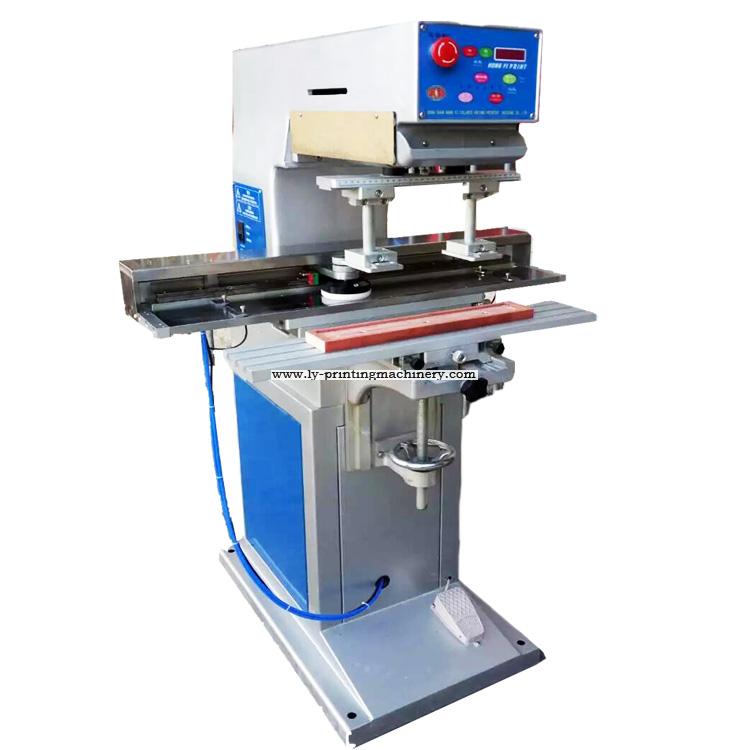 transverse tampo printer with closed ink cup