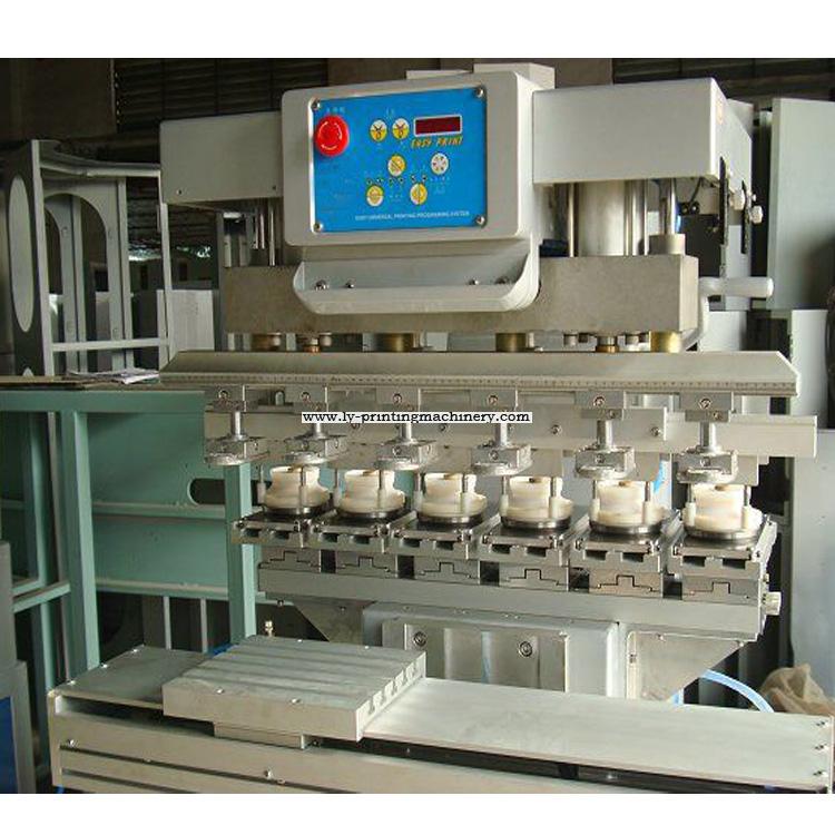 closed ink cup 6 color tampo printer with shuttle