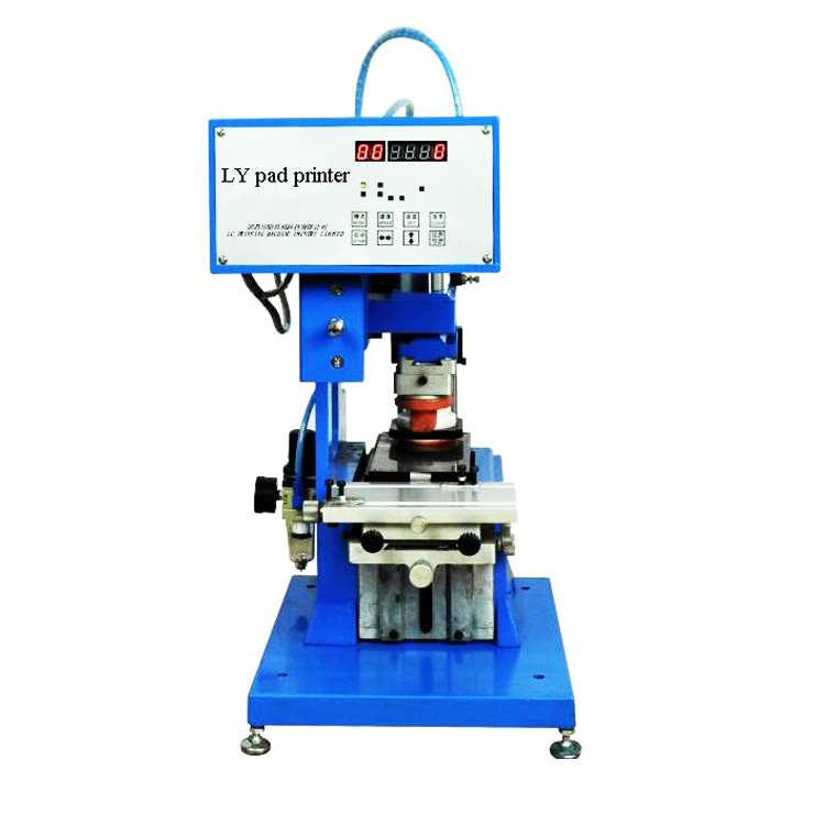 Semi-automatic mini desktop pad printer with closed ink cup 