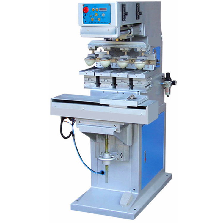 4 colour ink tray pad printer shuttle  