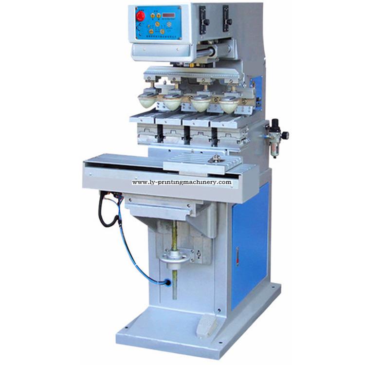 4 colour ink tray pad printer shuttle  