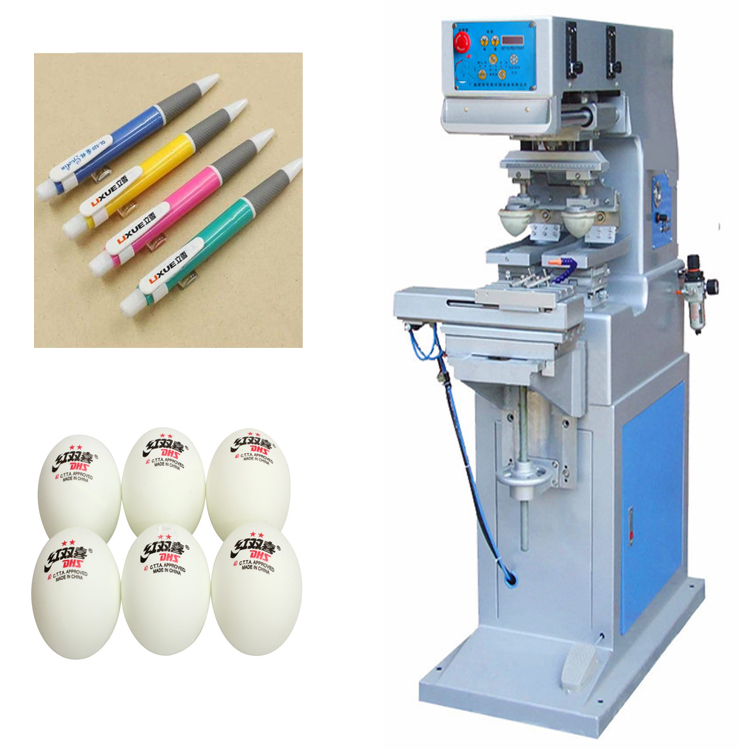 2 color ink tray pad printer  with shuttle 