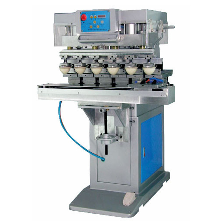  6 colour ink tray pad printer shuttle