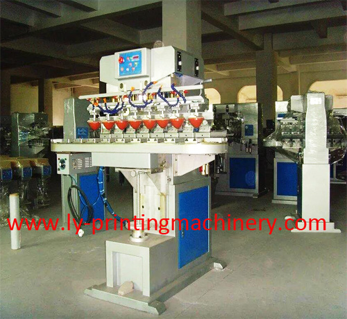 8 colour ink tray pad printer with conveyer 