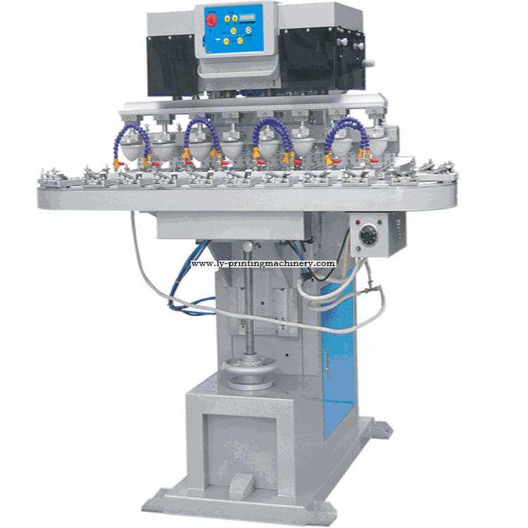 8 colour ink tray pad printer with conveyer 