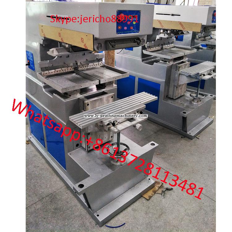 2 head 1 color big pad printing machine 