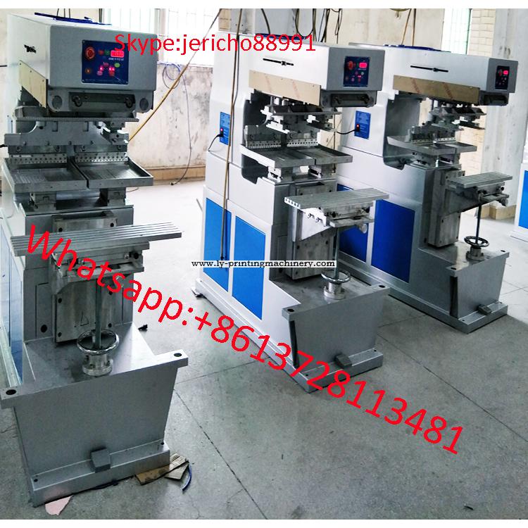 2 head 1 color big pad printing machine 
