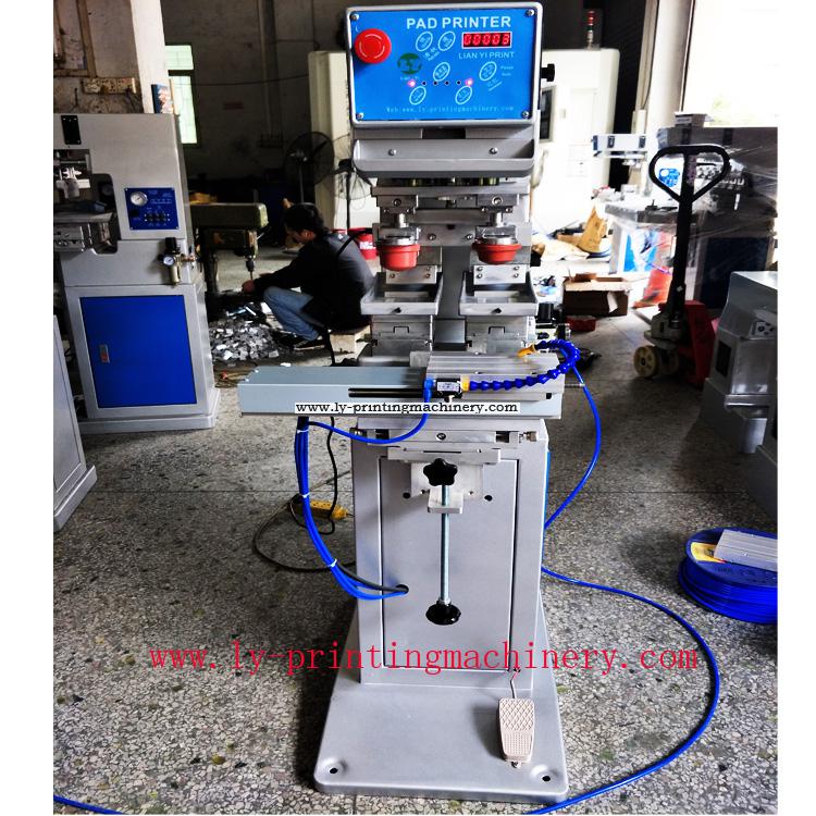 2 color ink tray pad printer  with shuttle 