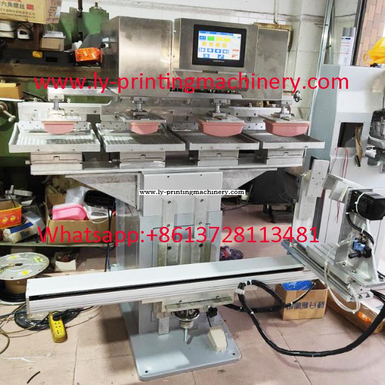 360 degree Shoe 4 color pad printer