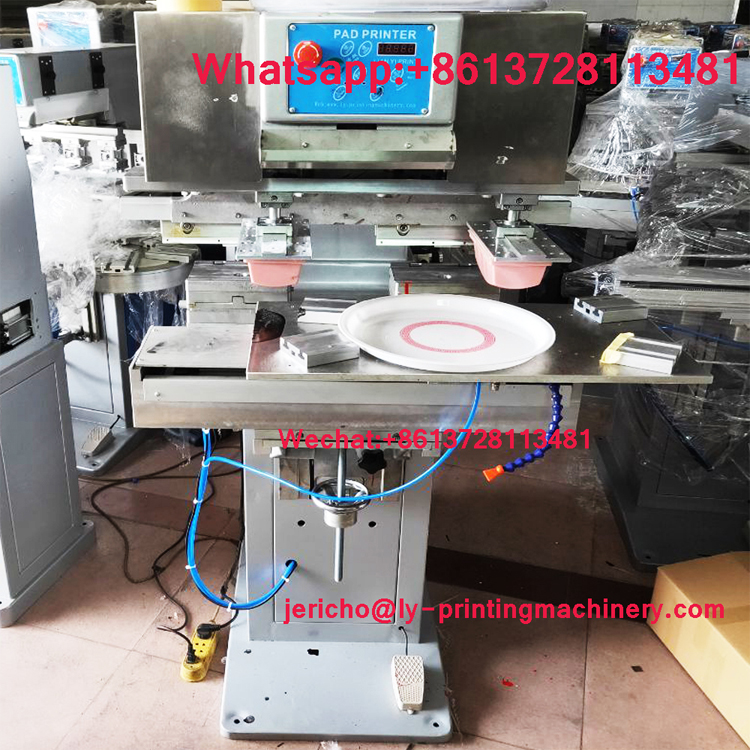 Plastic tray plate 2 color big pad printer