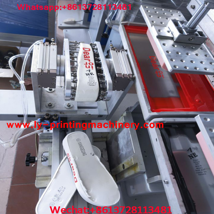 Footwear shoe 2 color big pad printer with rotary