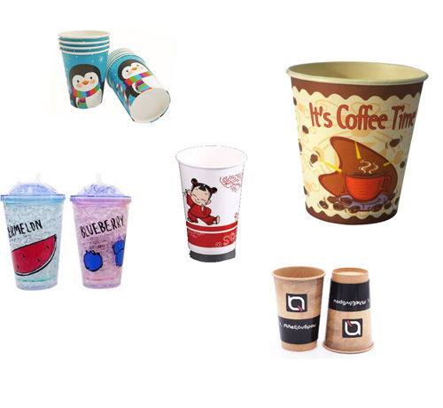 Cup Multi color full auto screen printer with optical sensor